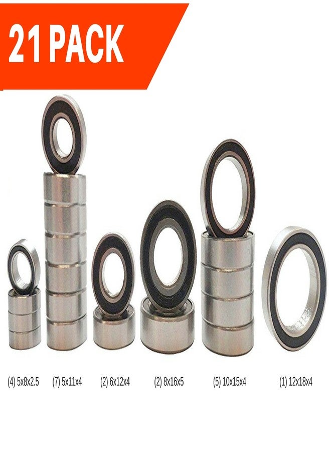 أبيكس مجموعة محامل كروية محمية بالمطاط من Apex RC Products - متوافقة مع Traxxas Slash 4x4 و Rally و Telluride #2000R - Image 2